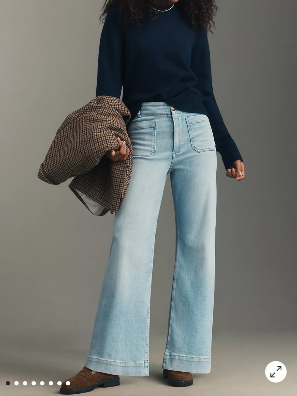 Anthropologie Maeve Colette High-Rise Wide-Leg Full-Length Jeans